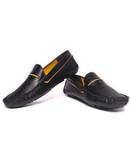Wega Life ELEGANT Black-Yellow Men's Loafers