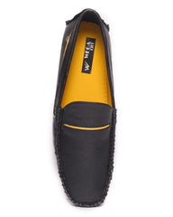 Wega Life ELEGANT Black-Yellow Men's Loafers